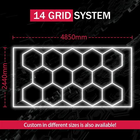 Hexagon Car Detailing Lights With Border Workshop Light