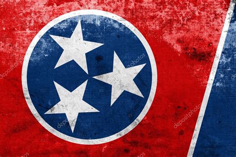 Tennessee State Flag with a vintage and old look — Stock Photo ...