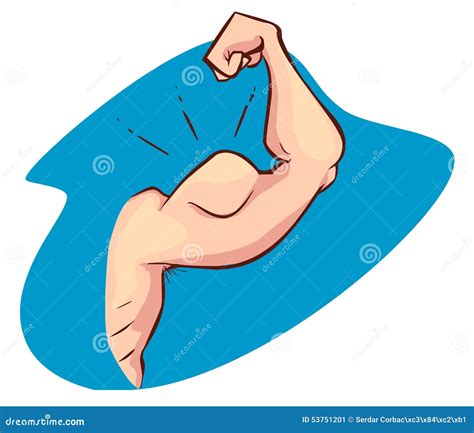 Flexing Muscle Of Strong Arm Bicep Stock Vector Illustration Of