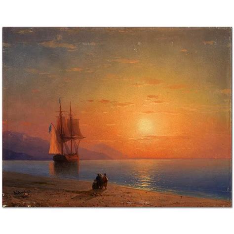 Sunset At Sea By Ivan Aivazovsky As Art Print Canvastar