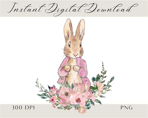 Flopsy Bunny Png Peter Rabbit St Birthday Png Peter Rabbit Etsy