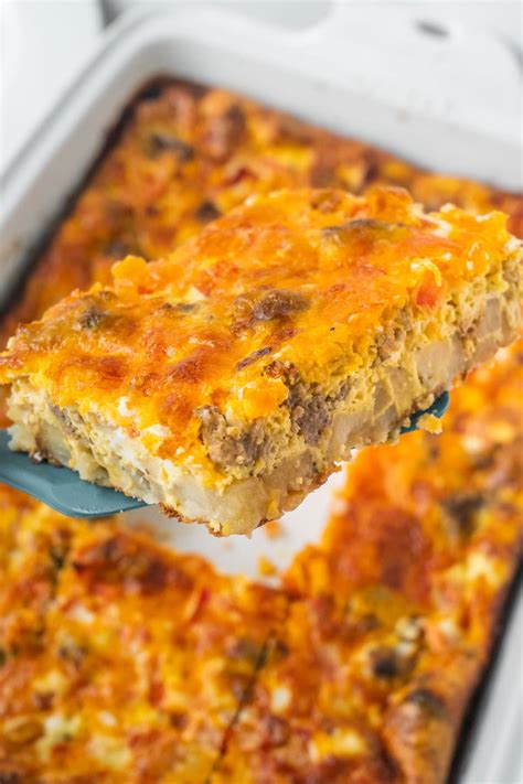 Hashbrown Breakfast Casserole With Egg And Sausage Brooklyn Farm Girl