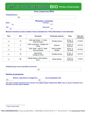 Remplissable En Ligne Penser Bio Pour Les Tablissements Scolaires