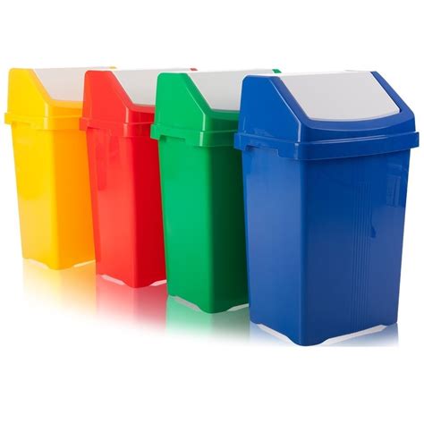 View The New Range Of Lt Large Plastic Swing Bin Red Blue Green Yellow