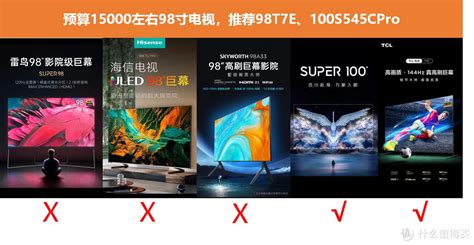 高性价比98寸电视详细参数对比表，2023年最新版！电视什么值得买