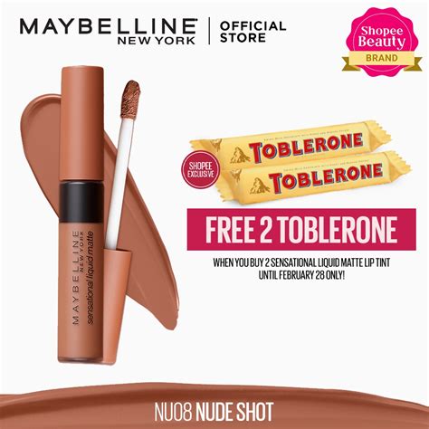 Maybelline Lip Tint - Sensational Liquid Matte [Lightweight, Soft Matte] – Makeup | Shopee ...