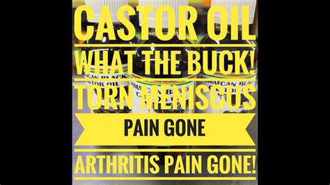 Castor Oil Relief For Meniscus Tear And Arthritic Joints YouTube