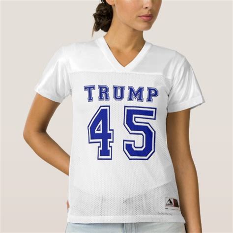 Donald Trump 45th President Blue Football Jersey | Zazzle.com