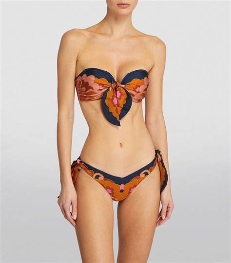 Womens ZIMMERMANN Multi Acadian Tie Bikini Top Harrods CountryCode