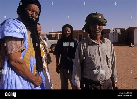 Muslim Men In The Saharawi Refugee Camp In Tindouf Western Algeria