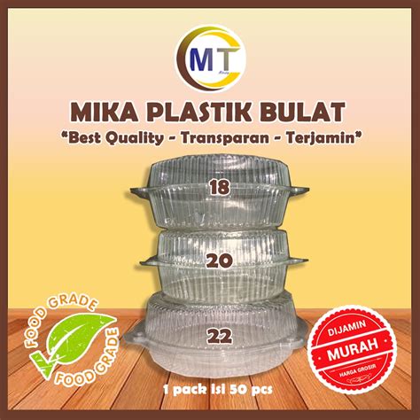 Jual Mika Plastik Kue Bolu Bulat TX 18 TX 20 TX 22 Mika Chiffon Mika