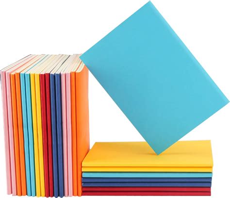 Eusoar Blank Notebook 24 Pack Mixed Colorful A6 39 X 5