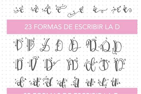 Plantilla Descargable Más De 20 Formas Diferentes De Escribir La C La D Y La E Little Hannah