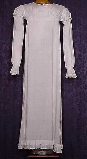 This Is A Lovely Example Of An Authentic Regency Gown Of Fine White