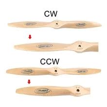 1PC Fixed Wing Wood Propeller CW CCW 2 Blade Paddle For RC Airplane