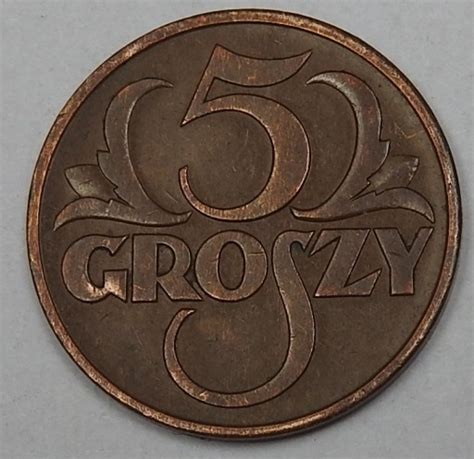 5 Gr Groszy 1937 Mennicza 12777343319 Allegro Pl