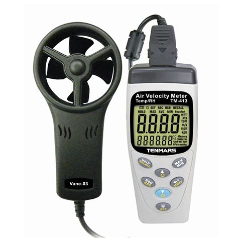 Tenmars TM 413 Velocity Flow Temperature And Humidity Meter Rapid Tech