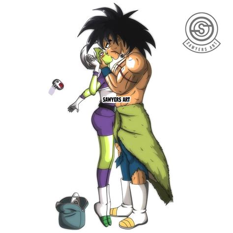 Broly And Cheelai Kiss By Puyasawyer On Deviantart Rbrolai