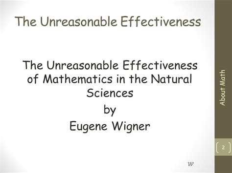 About Math And Related Topics About Math The Unreasonable