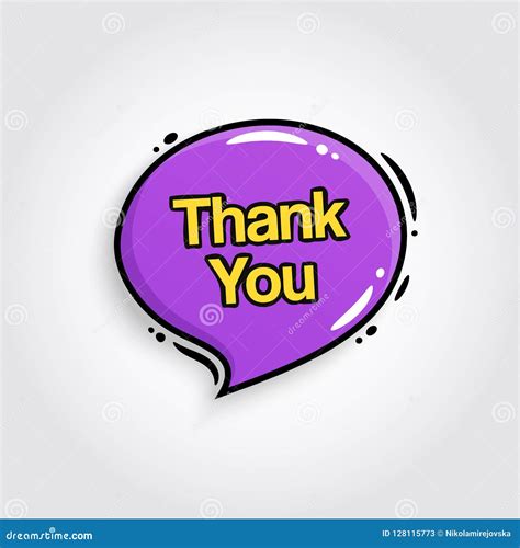 Thank You Text Inside Speech Bubble Vector Stock Vector Illustration Of Communication