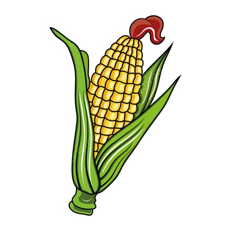 Corn On The Cob Clipart Vector, Animated Corn Cob, Big Corn, Corn Cob ...