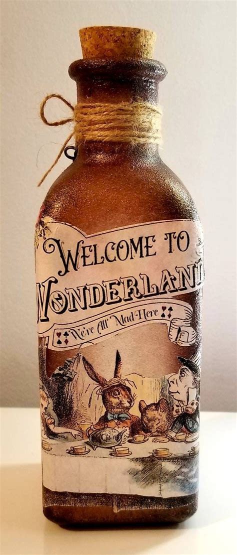 Alice In Wonderland Bottle Drink Me Bottle Alice In Wonderland Decor