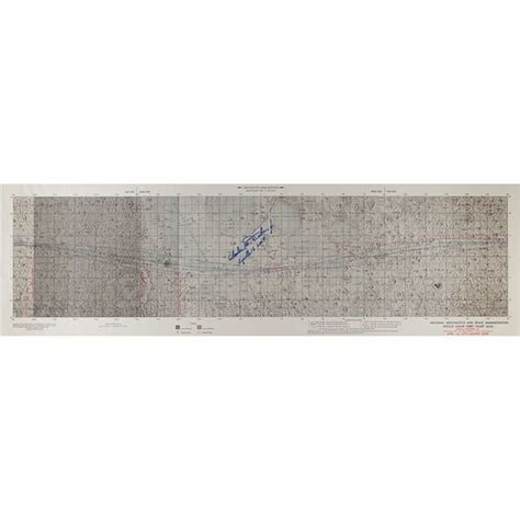 Charlie Duke Signed Apollo 16 Lunar Orbit Chart