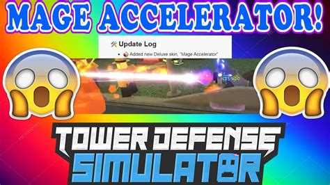 Mage Accelerator Skin Tower Defense Simulator Roblox Youtube