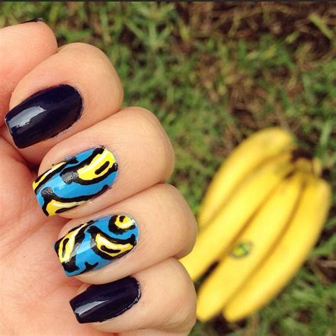 Cool Banana Nail Design Nail Designs Banana Nails Finger Nails