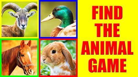 Find The Farm Animals Sound Listening Game For Kids Preschoolers And