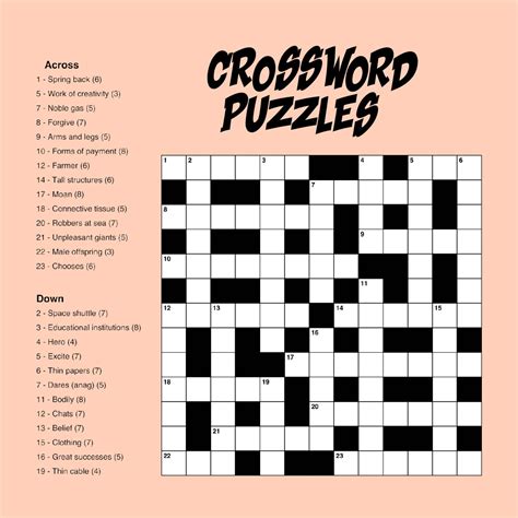 Printable Large Print Easy Crossword Puzzles Printable Jd