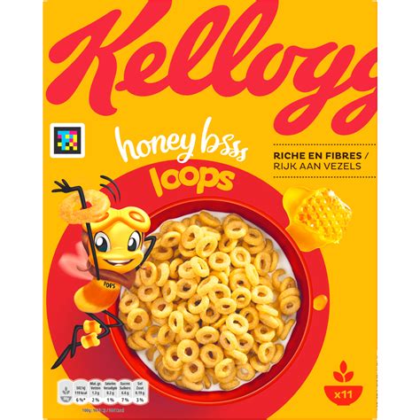 Kelloggs Gemengde Volkorengraan Honey Loops