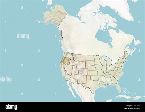 Carte Physique De L Oregon Banque De Photographies Et Dimages Haute