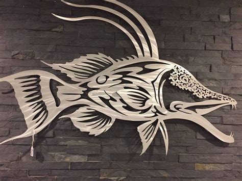 Hog Fish Metal Wall Art Metal Fish Art Home Decor Sculpture Etsy