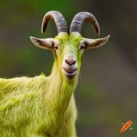 Green And Yellow Goat On Craiyon