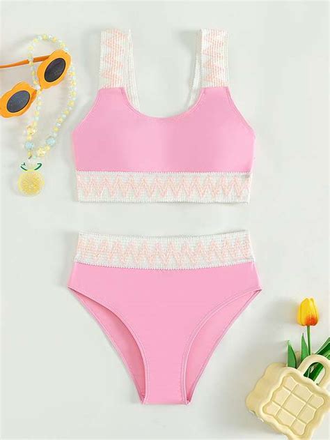 Chicas Adolescentes Ba Ador Bikini De Cheur N Cinta Moda De Mujer