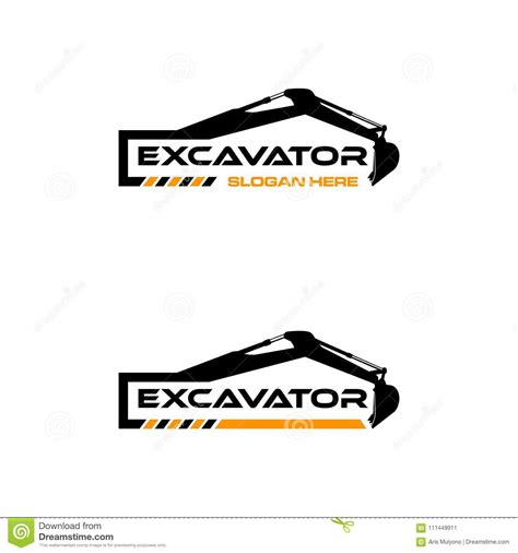 Logotipo Del Excavador Stock De Ilustración Ilustración De Maquinaria 111449911