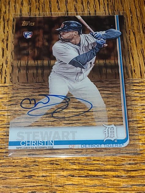 TIGERS CHRISTIN STEWART 2019 TOPPS CLEARLY AUTHENTIC AUTOGRAPH CAA CH