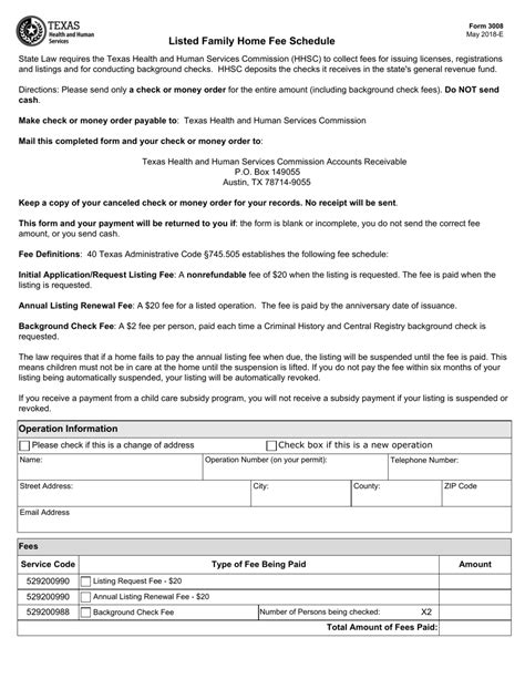 Form 3008 Fill Out Sign Online And Download Fillable Pdf Texas