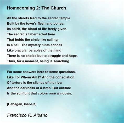 Homecoming Poems For Church - CHURCHGISTS.COM