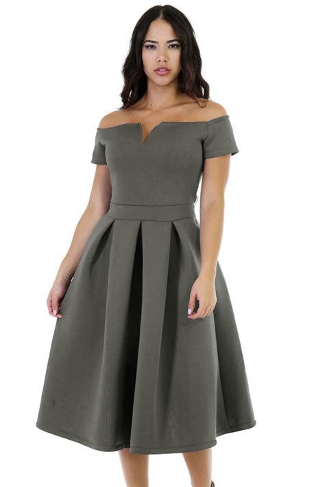 LALAGEN Women S Vintage 1950s Party Cocktail Wedding Swing Midi Dress