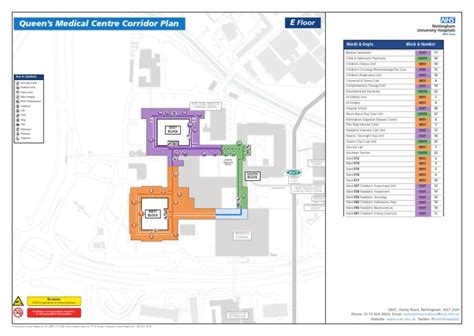 Queen's Medical Centre Corridor Plan NHS: E Floor | PDF | Hospital ...