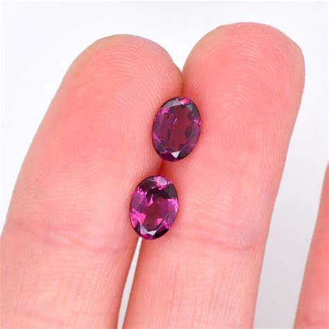 Buy Raspberry Garnet Oval X Mm Matching Pair Approximately Carat