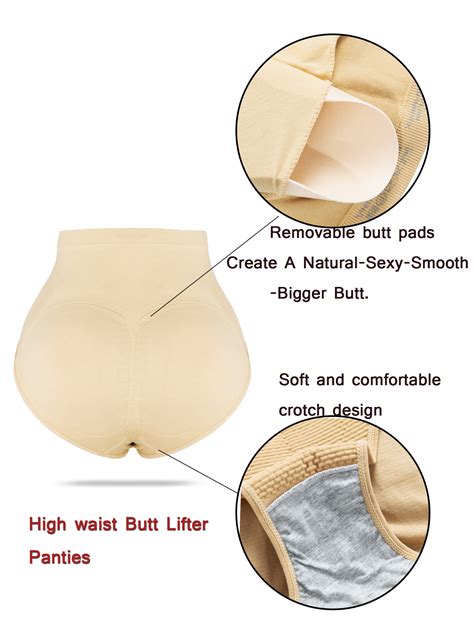 Womens Slim Shaper Seamless Underwear Butt Lifter Padded Butt Hip