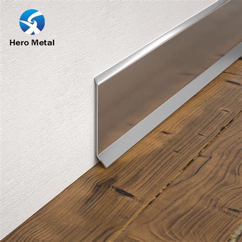 Waterproof Material Aluminum Metal Skirting Board Baseboard Wall