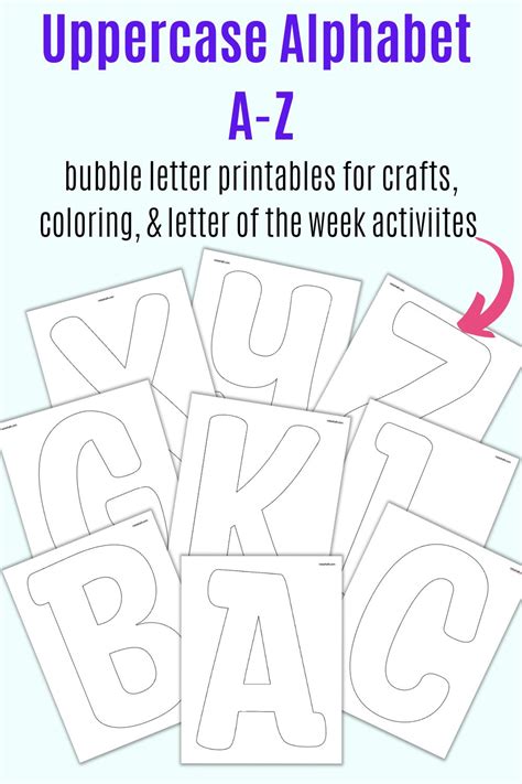 Uppercase Alphabet Bubble Letter Posters/Coloring Pages – The Artisan Life