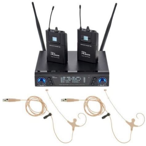 Set Sistem Wireless Microfon Tip Casca The T Bone Freeu Twin Pt Em D