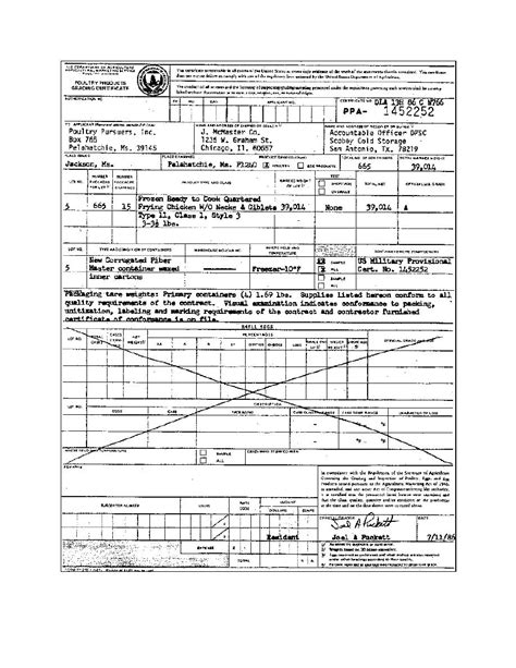 Figure 3 12 Usda Inspection Certificate Inspection Documents