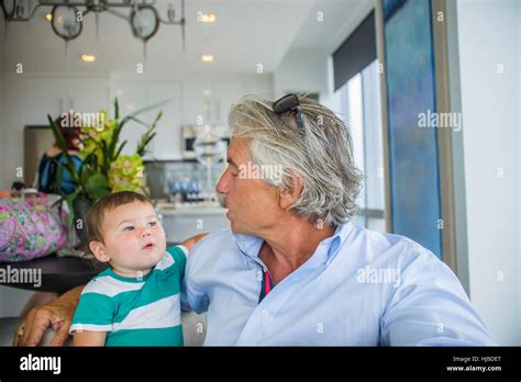 Grandfather Grandson Talking Hi Res Stock Photography And Images Alamy