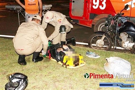 Motociclista Sofre Queda Ao Passar Por Quebra Molas Na Br Em